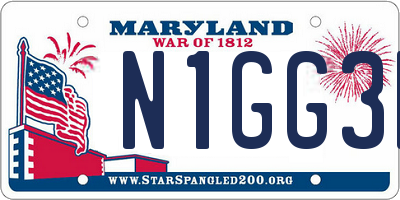 MD license plate N1GG3R