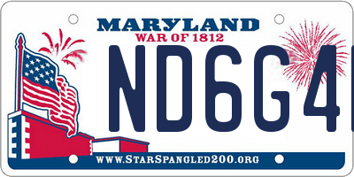 MD license plate ND6G4L