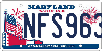 MD license plate NFS9634