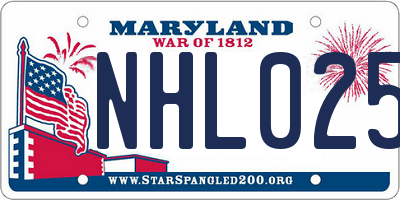 MD license plate NHL0250