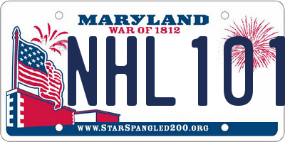 MD license plate NHL1019