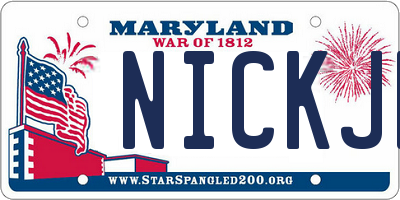 MD license plate NICKJR