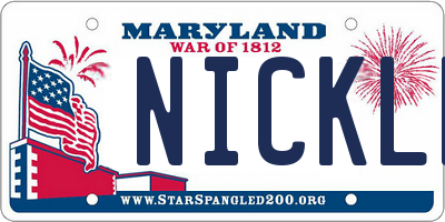 MD license plate NICKLE