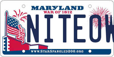 MD license plate NITE0WL