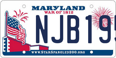 MD license plate NJB195