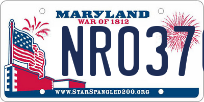 MD license plate NR0370