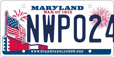 MD license plate NWP0248