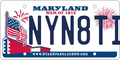 MD license plate NYN8TIV