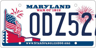 MD license plate ODZ522