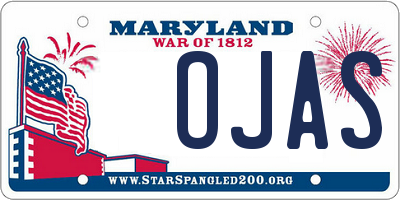 MD license plate OJAS