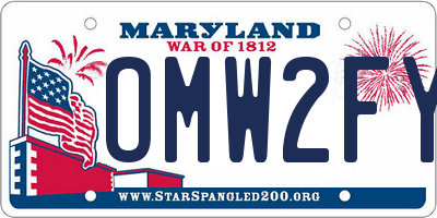 MD license plate OMW2FYB