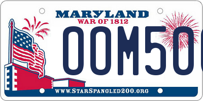 MD license plate OOM500