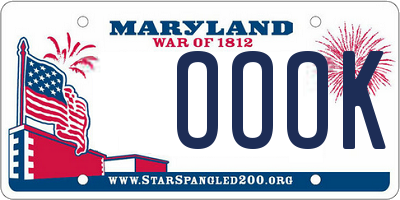 MD license plate OOOK