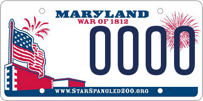 MD license plate OOOO