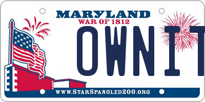 MD license plate OWNIT