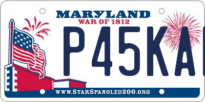 MD license plate P45KAN