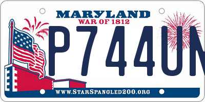 MD license plate P744UNP