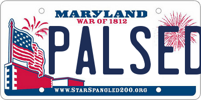 MD license plate PALSEDY
