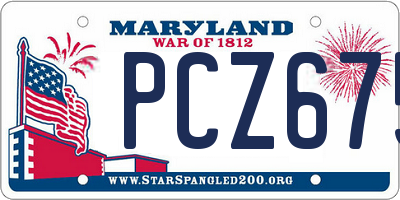 MD license plate PCZ675