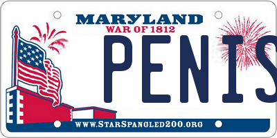 MD license plate PENIS