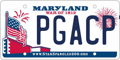 MD license plate PGACPT