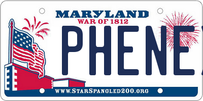 MD license plate PHENEX