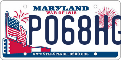 MD license plate PO68HGU