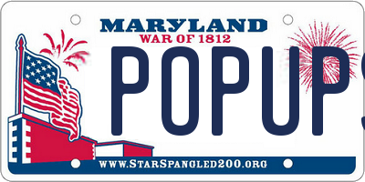 MD license plate POPUPS