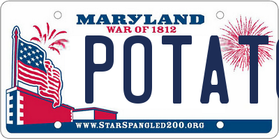 MD license plate POTATO