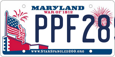 MD license plate PPF289