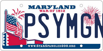 MD license plate PSYMGNT