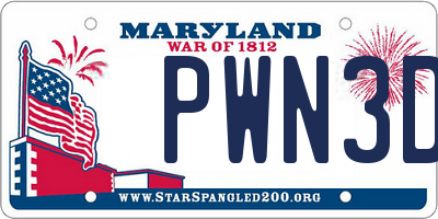 MD license plate PWN3D