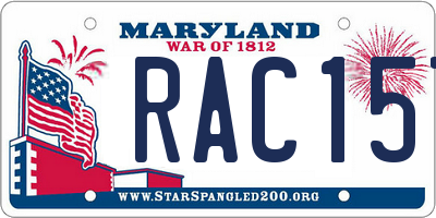 MD license plate RAC157