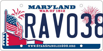 MD license plate RAV0387