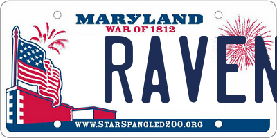 MD license plate RAVEN