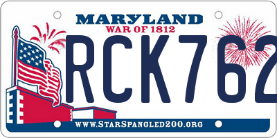 MD license plate RCK7621