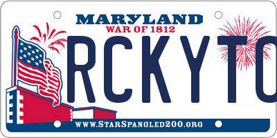 MD license plate RCKYTOP