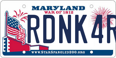 MD license plate RDNK4RE