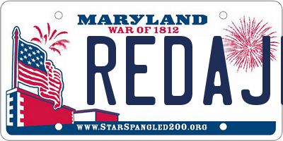 MD license plate REDAJE