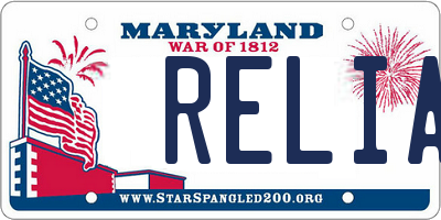 MD license plate RELIA