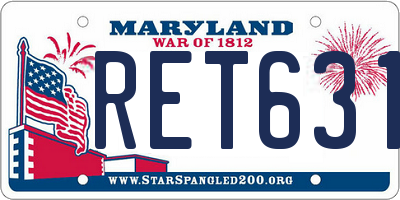 MD license plate RET6313