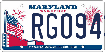 MD license plate RG0943