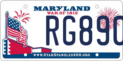 MD license plate RG890