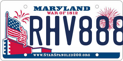 MD license plate RHV8886