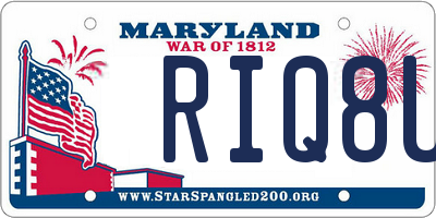 MD license plate RIQ8U