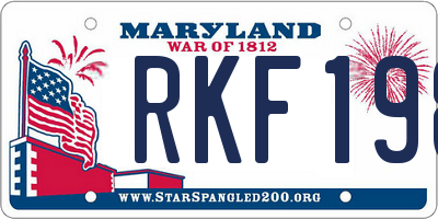 MD license plate RKF198