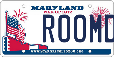 MD license plate ROOMD