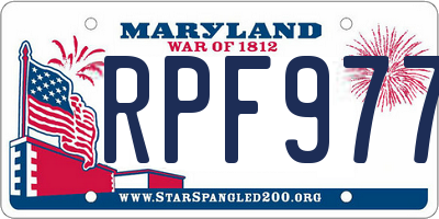 MD license plate RPF9773