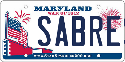 MD license plate SABRES