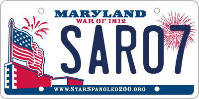 MD license plate SAR071